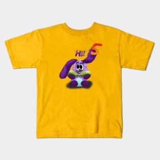 Hi-5, high five cartoon, funny and cute puppy Kids T-Shirt